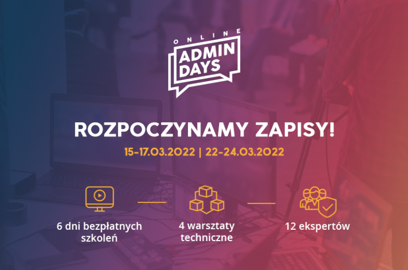 Rozpoczynamy zapisy na nową edycję Admin Days Online 2022!